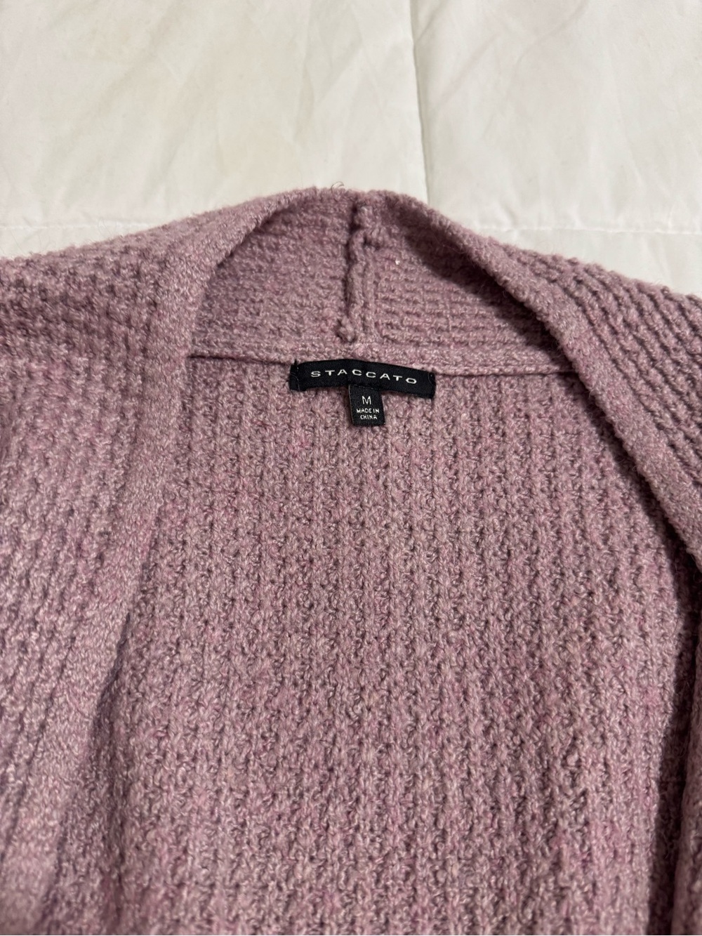 Staccato Light Purple Open-Front Waffle Knit Cardigan - Picture 3 of 5